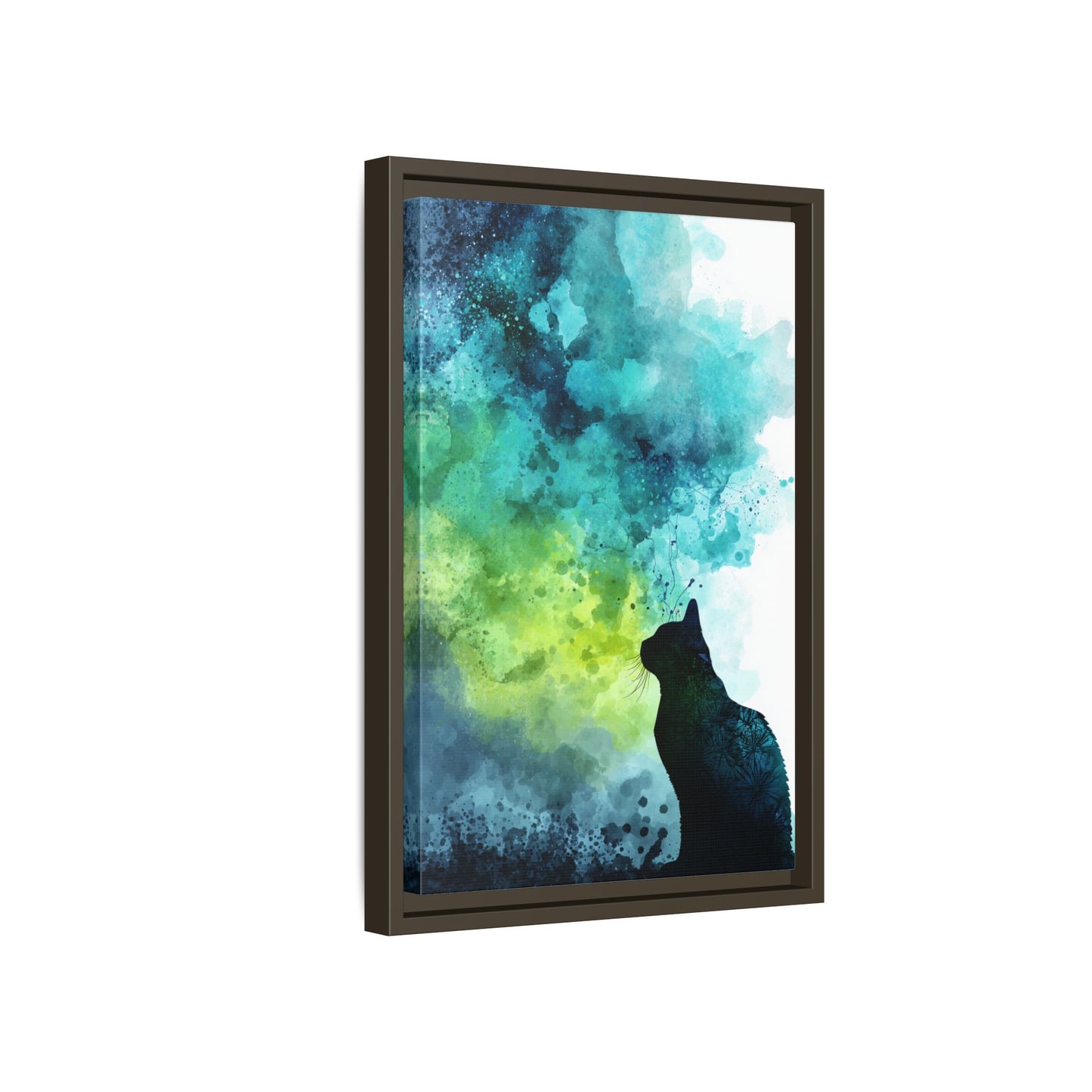 Dreamy Cat Watercolor Art Print - Serene Home Decor