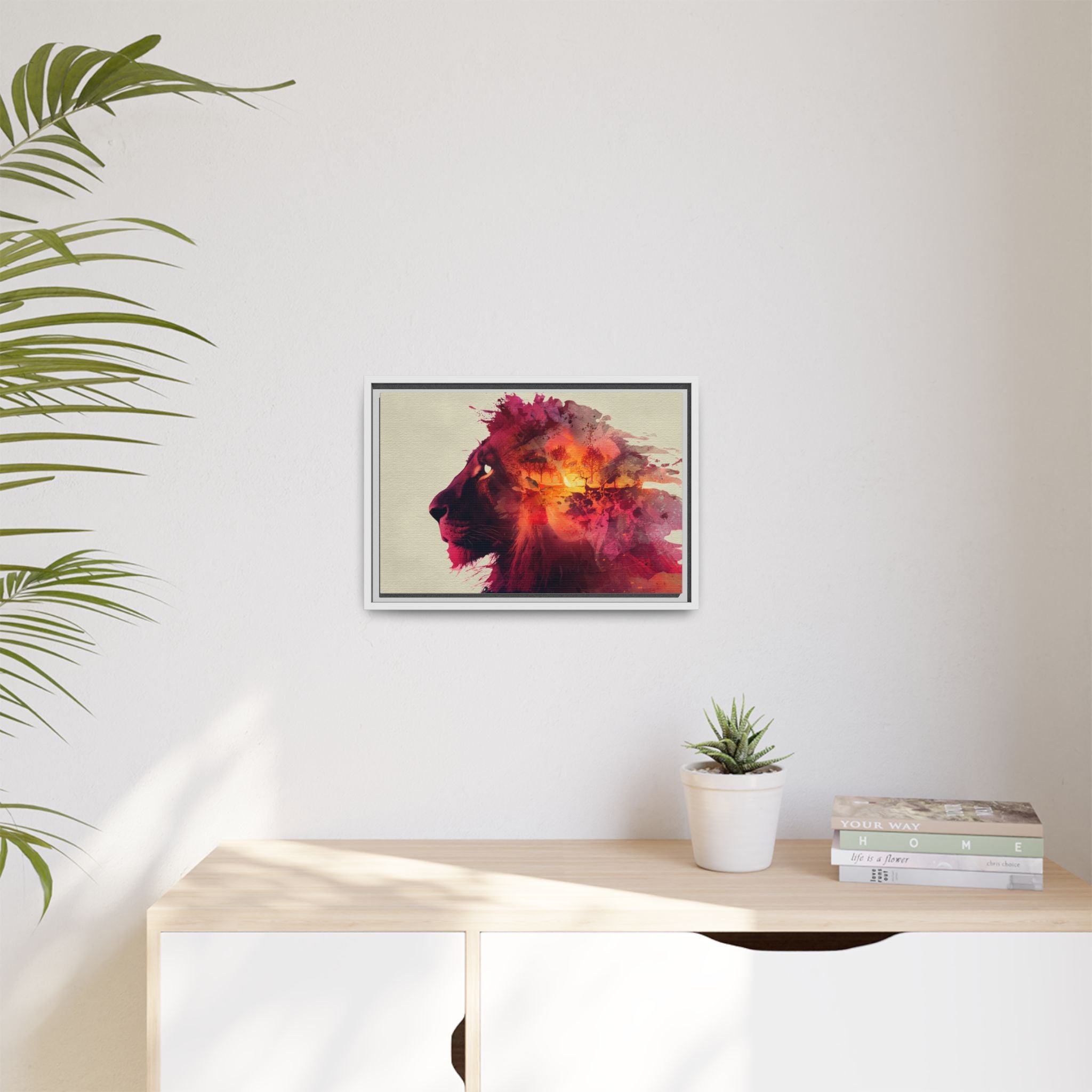 Majestic Lion Watercolor Art | Vibrant Animal Portrait