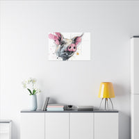 Whimsical Pig Art Print - Playful Farmhouse Decor