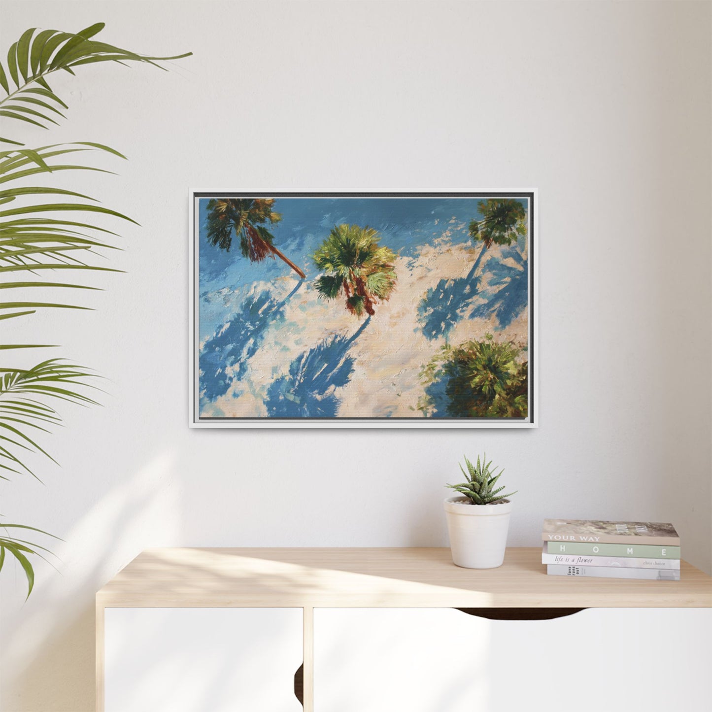 Tropical Palm Trees Artwork | Vibrant Coastal Landscape