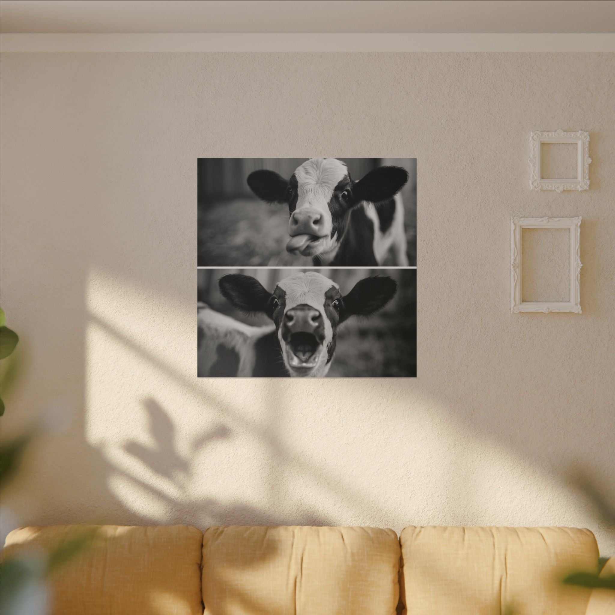 Whimsical Cow Photography | Black and White Animal Art