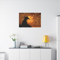 Serene Silhouette of Contemplation | Asian-Inspired Artwork