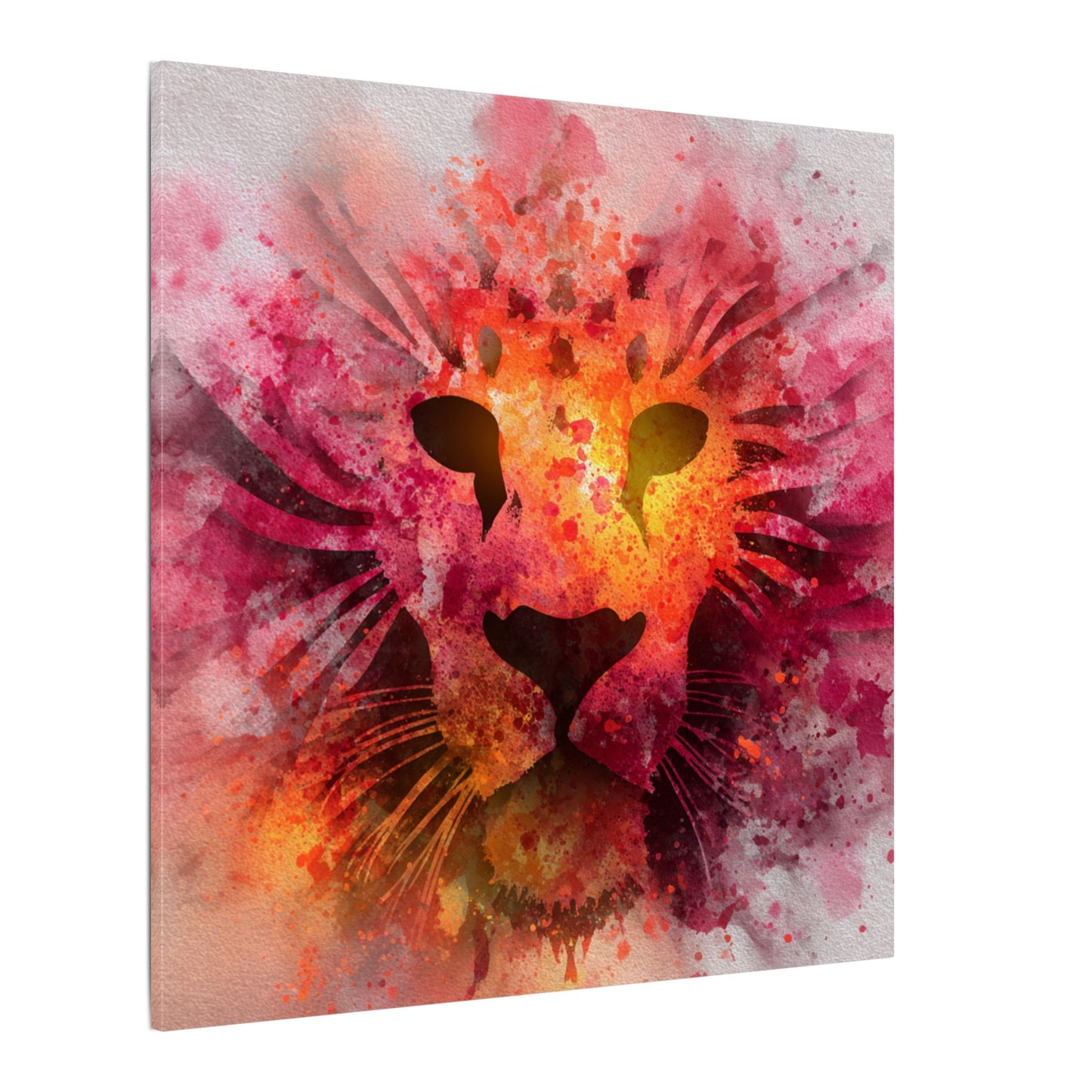 Vibrant Lion Watercolor Artwork | Animal Portrait