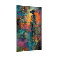 Abstract Cowgirl Art | Colorful Canvas Artwork