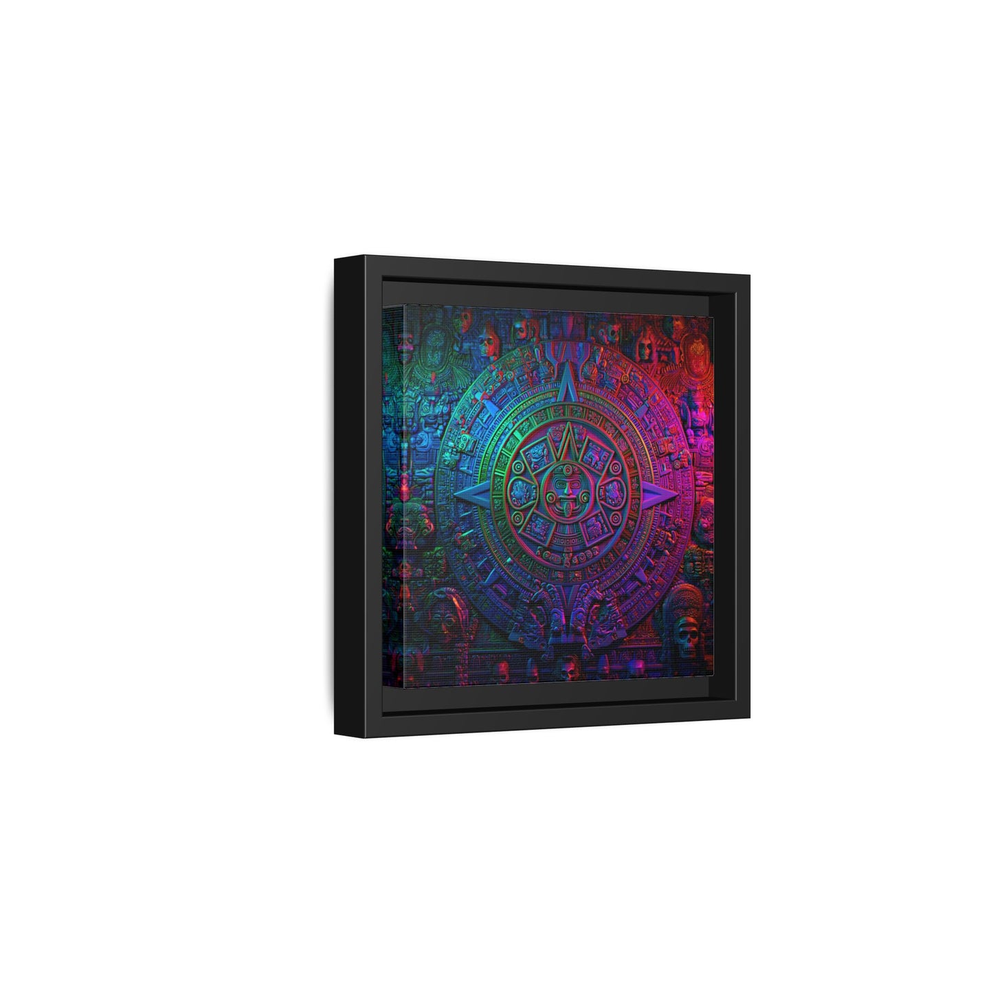 Aztec Mandala Wall Art - Colorful Cultural Decor