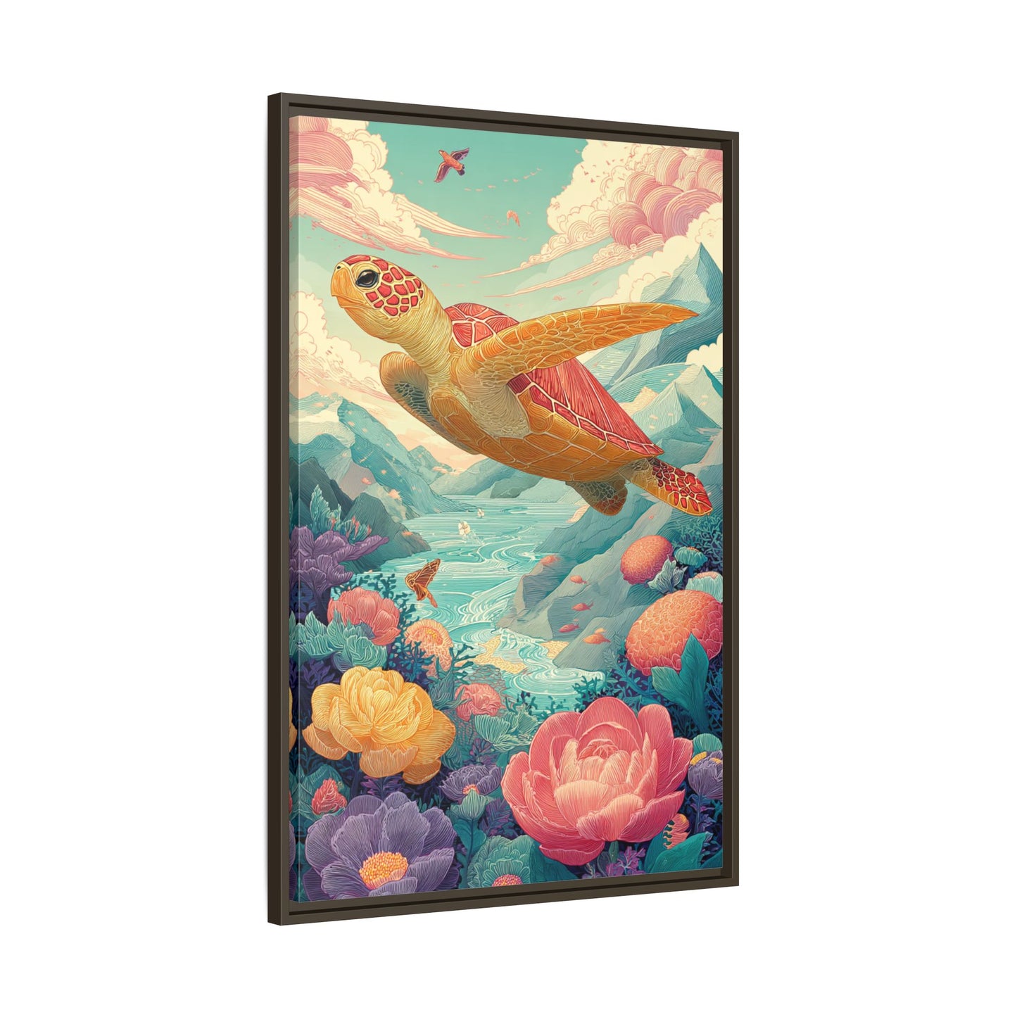 Vibrant Turtle Art | Whimsical Nature Illustration