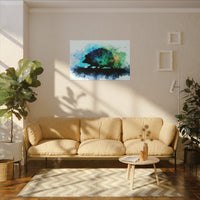 Hedgehog Silhouette Watercolor Art | Nature-Inspired Home Decor