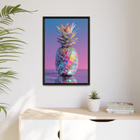 Colorful Pineapple Canvas Art | Abstract Tropical Design