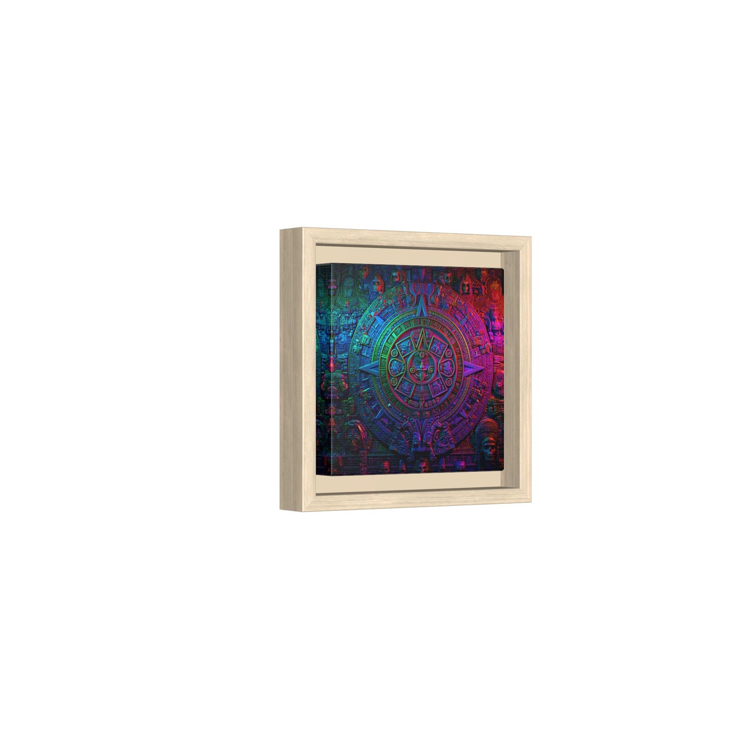 Aztec Mandala Wall Art - Colorful Cultural Decor