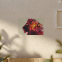 Majestic Lion Watercolor Art | Vibrant Animal Portrait