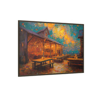 Autumn Festival Night Scene - Colorful Impressionist Art
