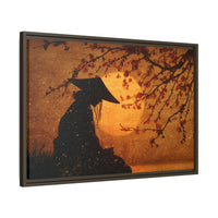 Serene Silhouette of Contemplation | Asian-Inspired Artwork