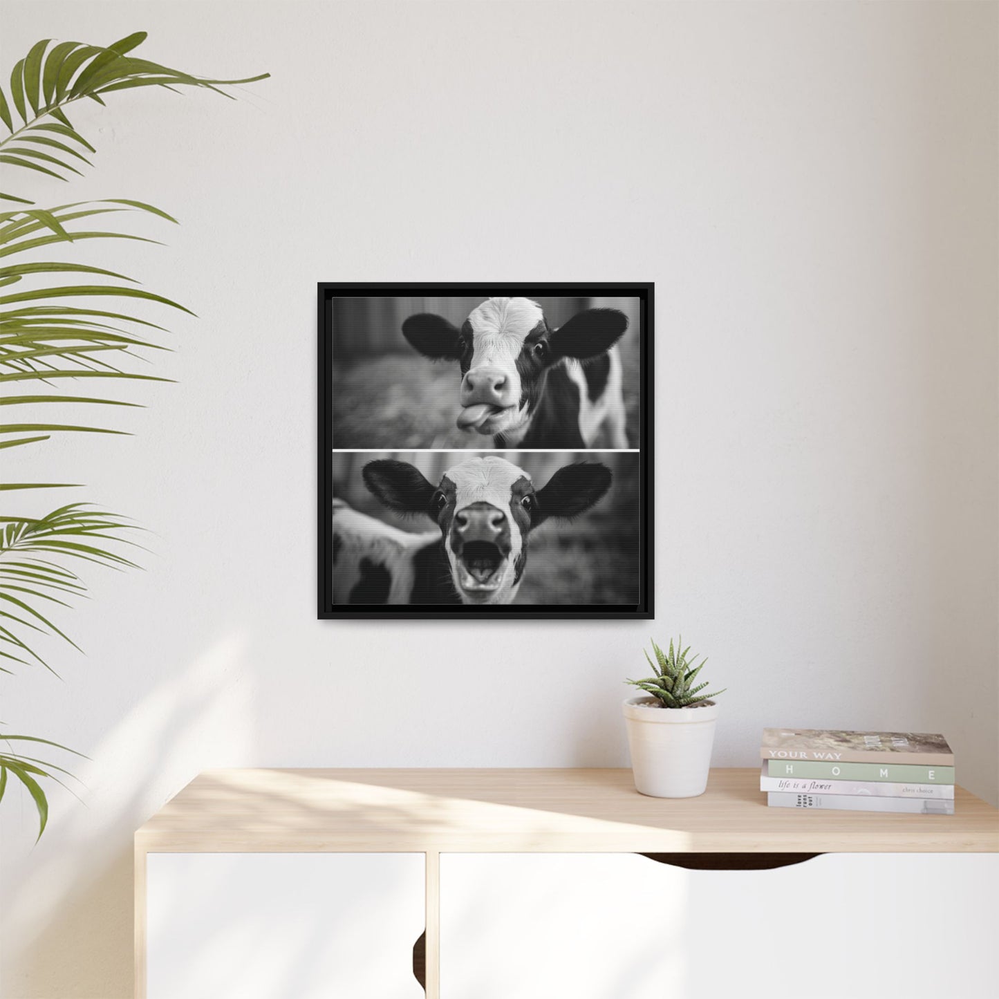 Whimsical Cow Photography | Black and White Animal Art