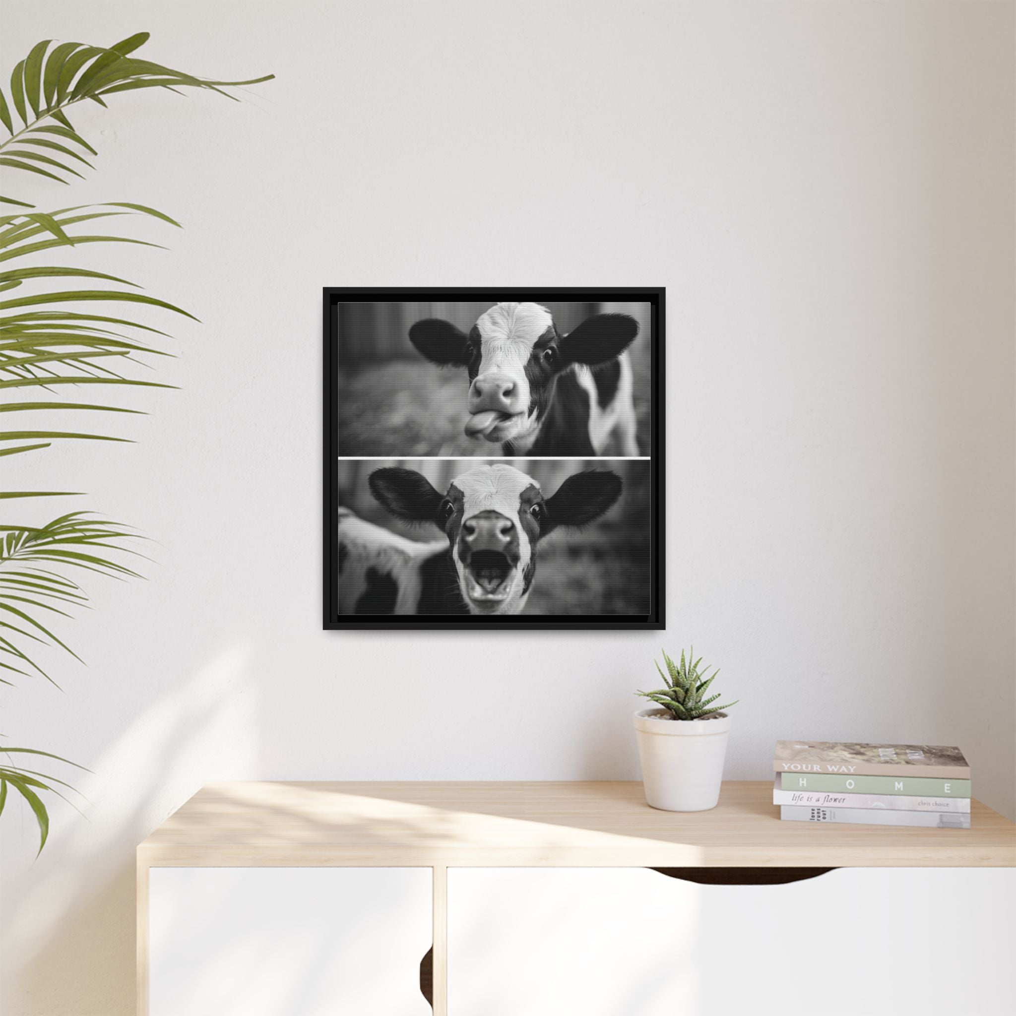 Whimsical Cow Photography | Black and White Animal Art