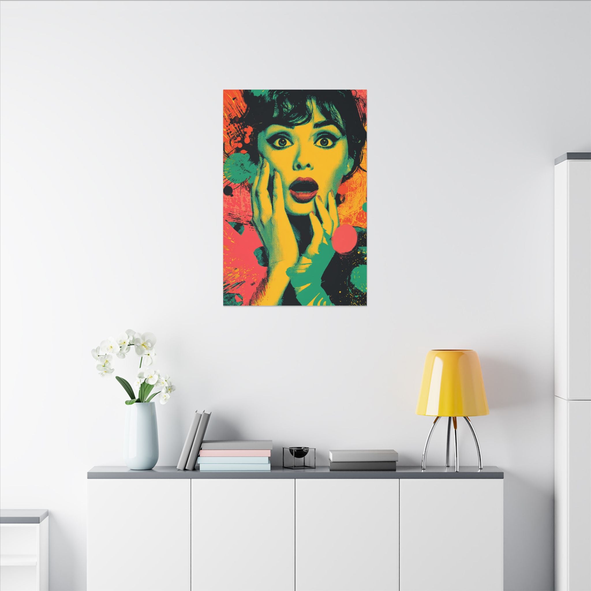 Surreal Pop Art Woman – Vibrant Modern Wall Art