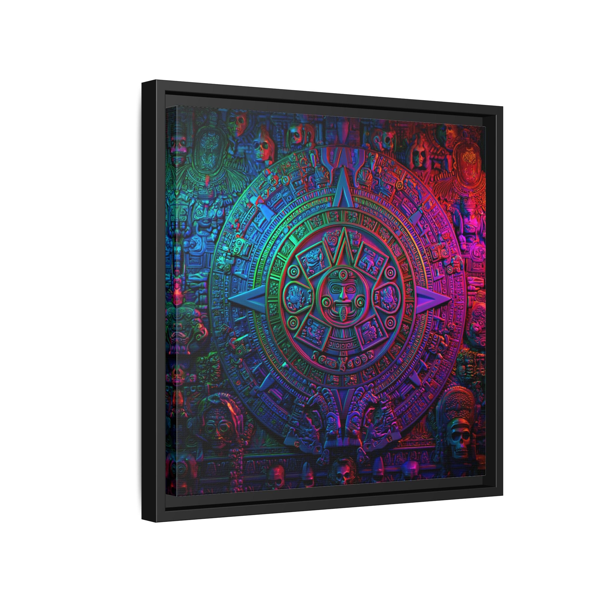 Aztec Mandala Wall Art - Colorful Cultural Decor