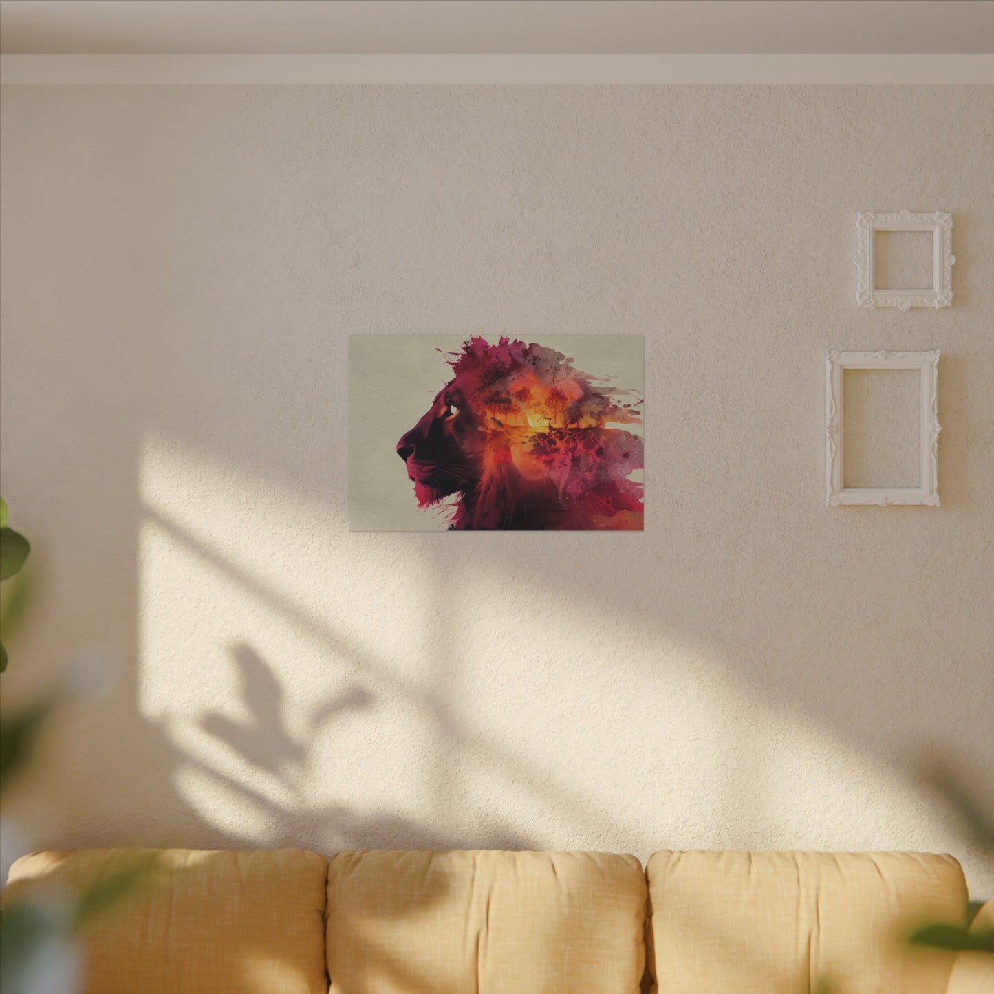 Majestic Lion Watercolor Art | Vibrant Animal Portrait