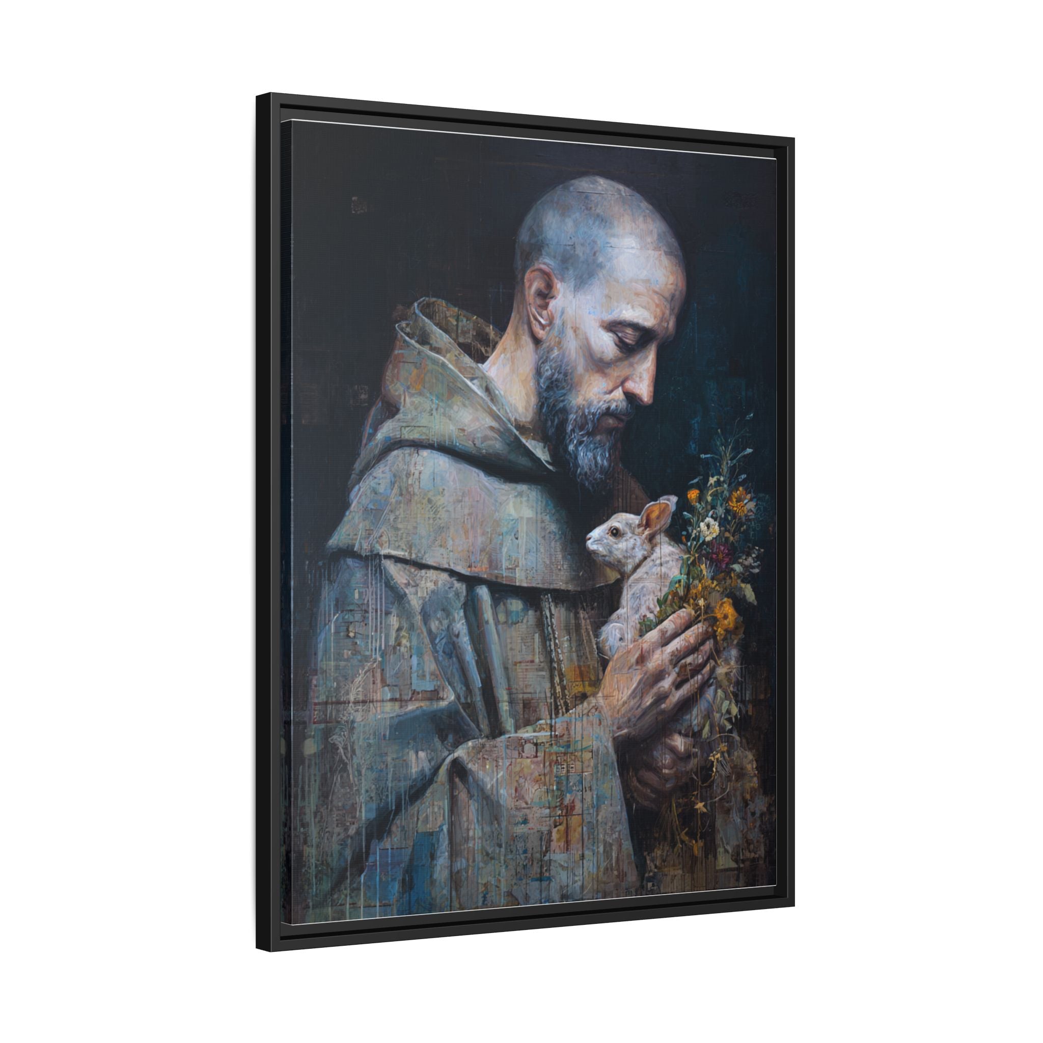 Saint Francis and Rabbit Artwork - Nature Inspired Wall Art