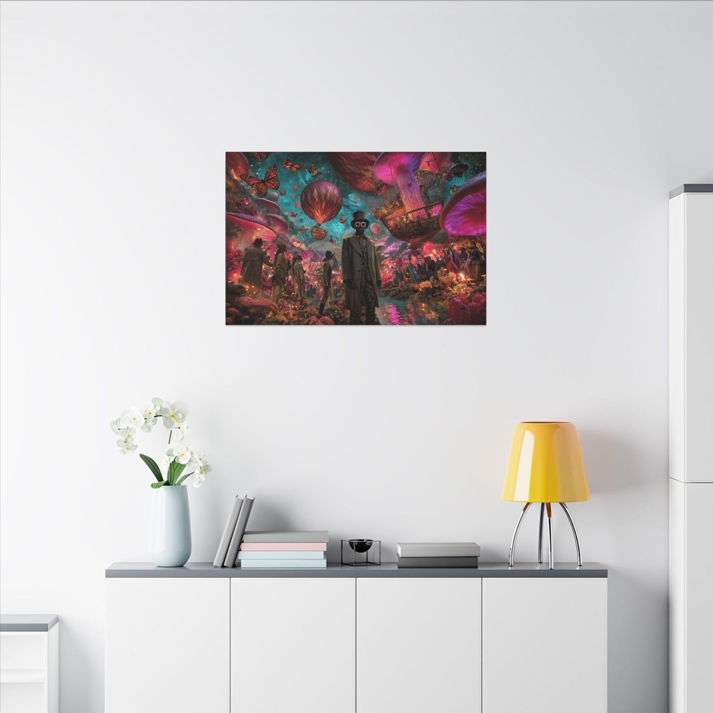 Whimsical Hot Air Balloon Fantasy Artwork | Surreal Landscape