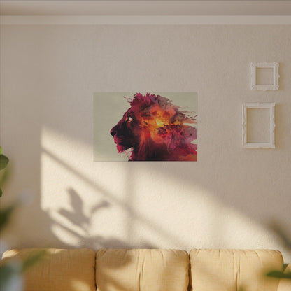 Majestic Lion Watercolor Art | Vibrant Animal Portrait