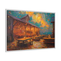 Autumn Festival Night Scene - Colorful Impressionist Art