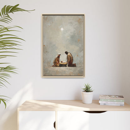 Nativity Scene Art Print - Warm Family Vibes