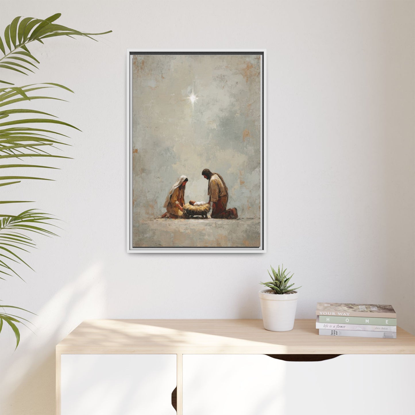 Nativity Scene Art Print - Warm Family Vibes