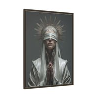 Ethereal Blindfolded Saint Art | Spiritual Home Decor