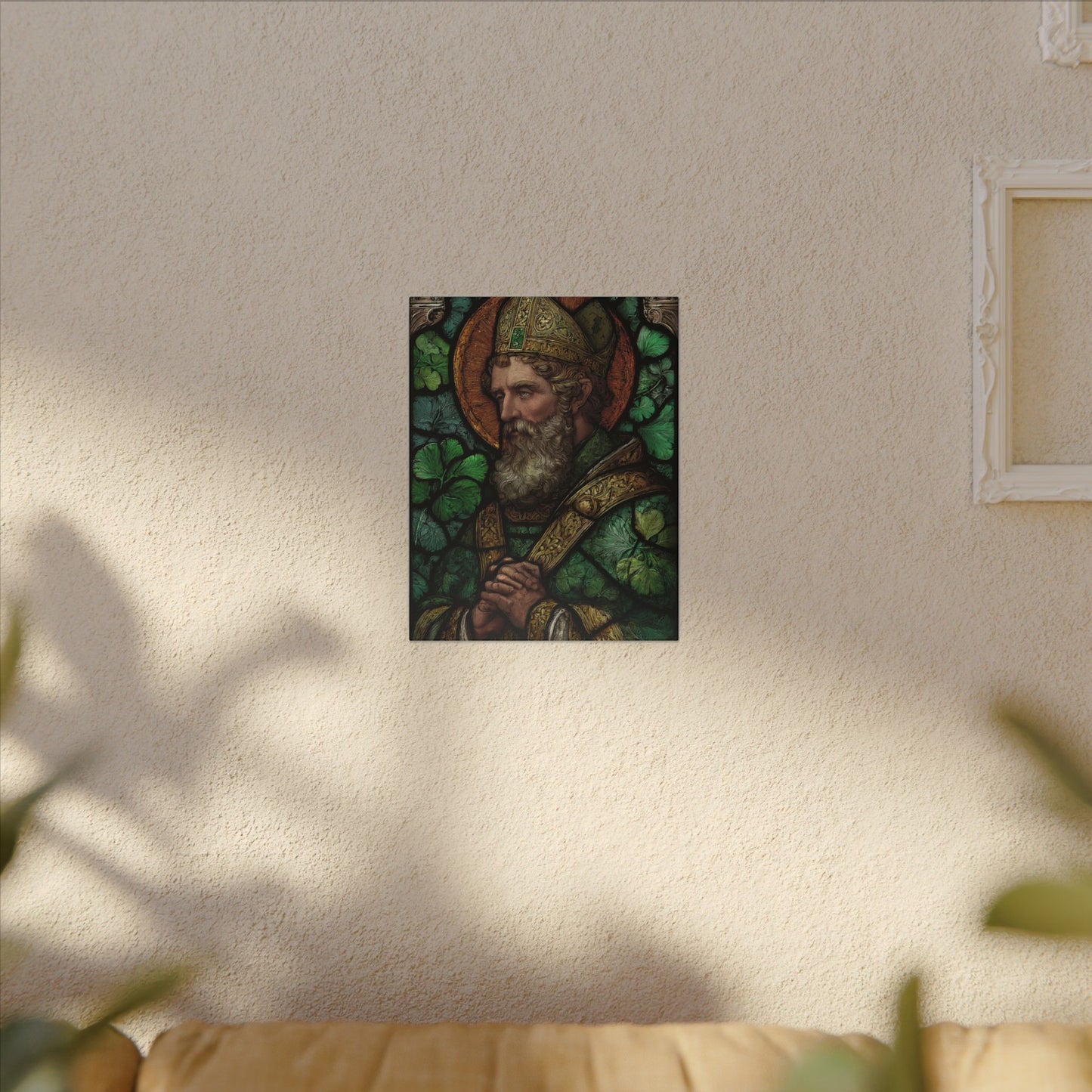 Saint Artwork | Irish Heritage Art | Traditional Green Tones