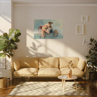 Cozy Dog Portrait | Serene Animal Artwork for Warm Spaces