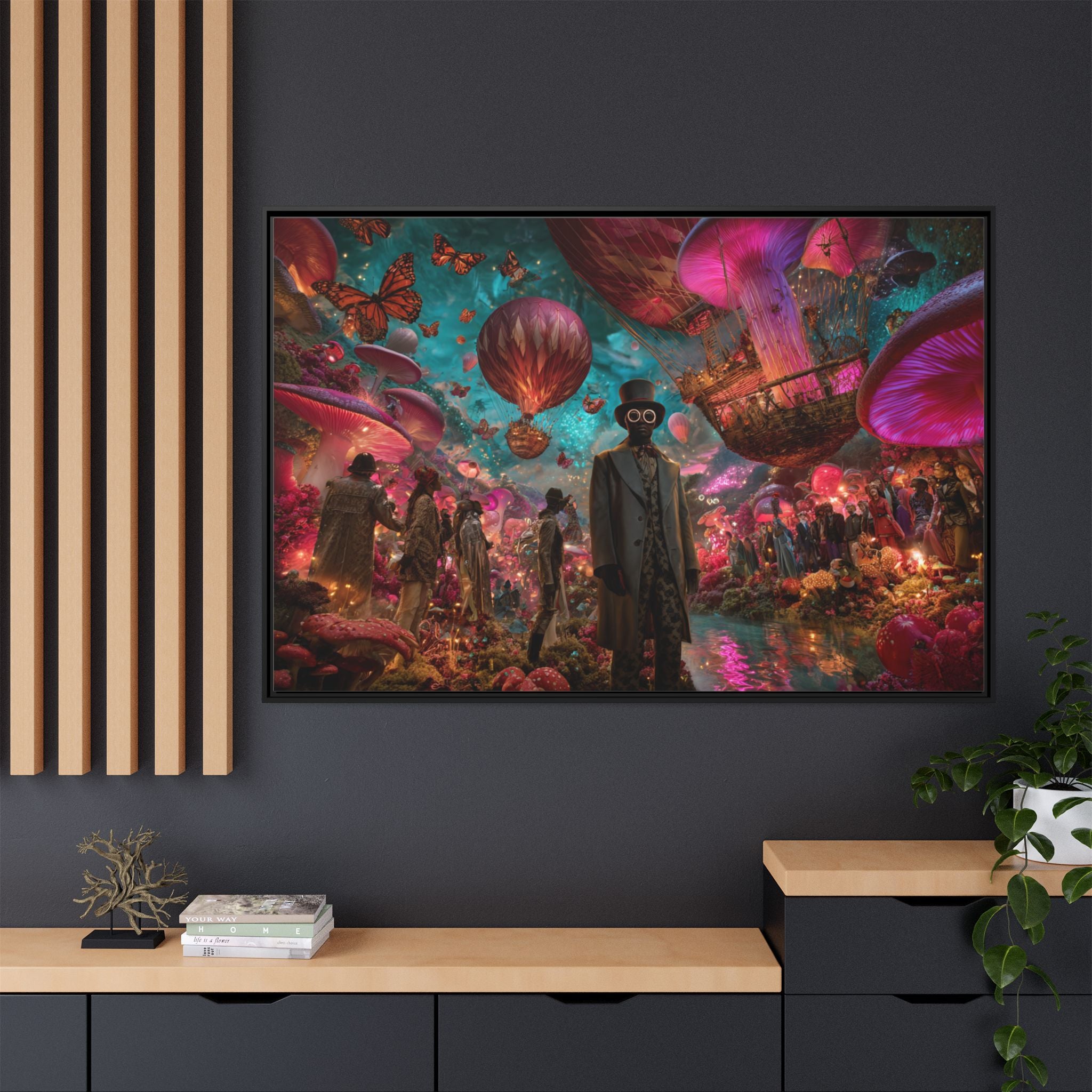 Whimsical Hot Air Balloon Fantasy Artwork | Surreal Landscape