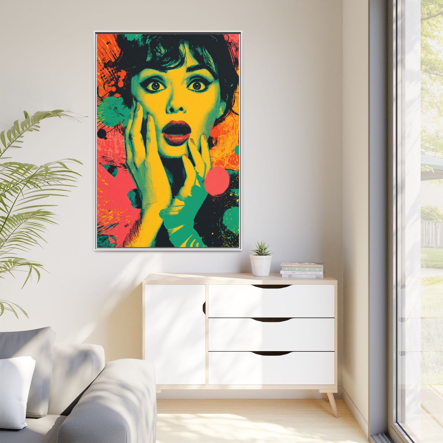 Surreal Pop Art Woman – Vibrant Modern Wall Art