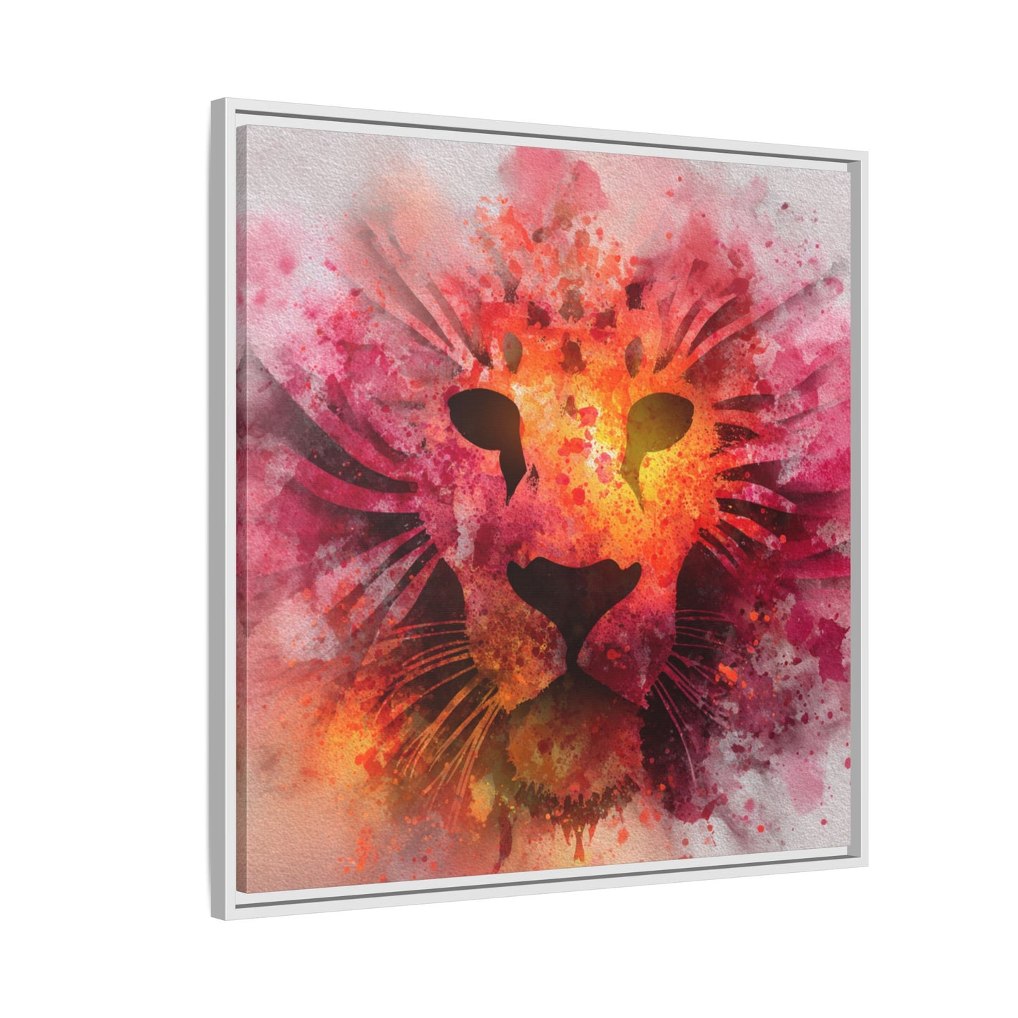 Vibrant Lion Artwork – Bold Watercolor Print