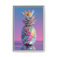 Colorful Pineapple Canvas Art | Abstract Tropical Design
