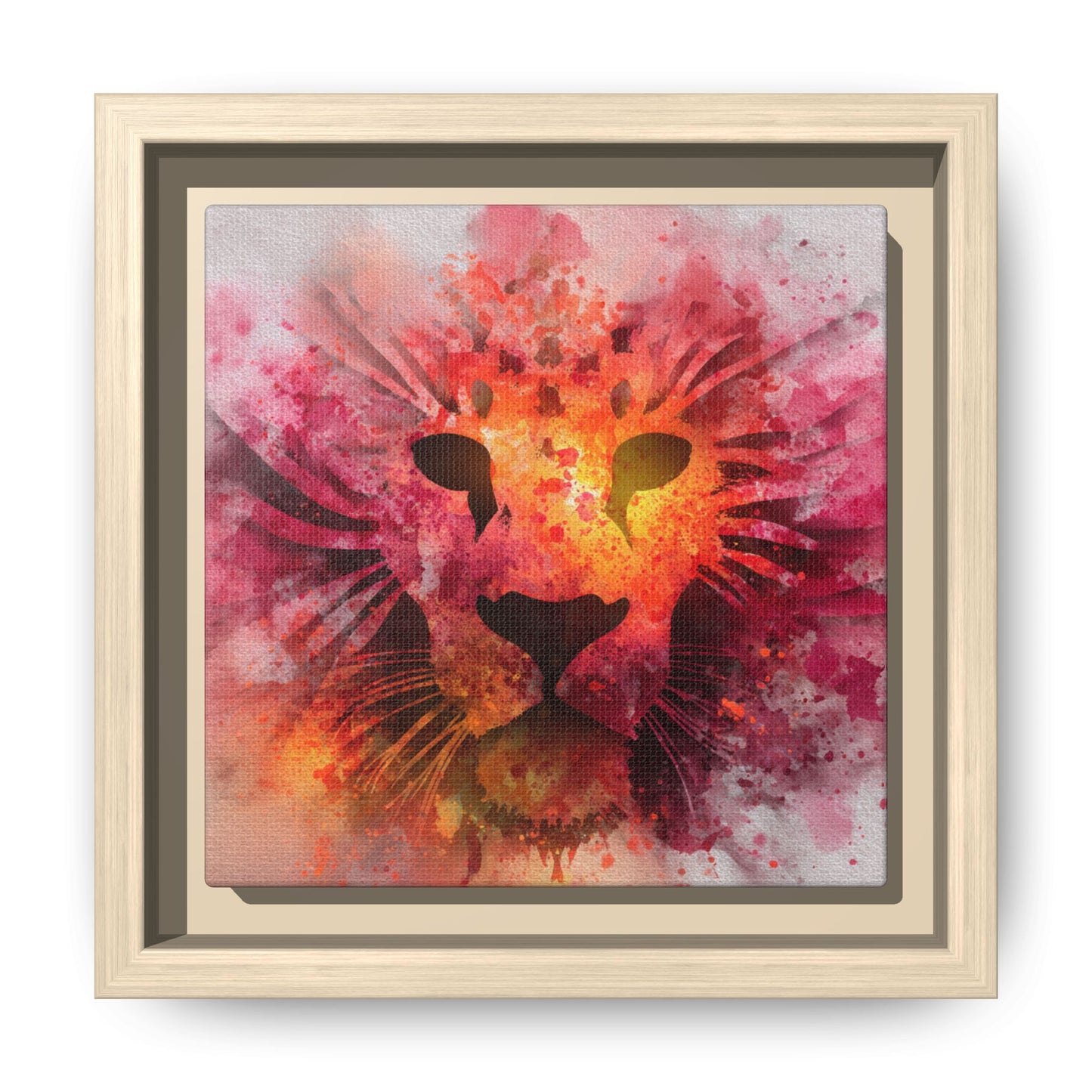 Vibrant Lion Artwork – Bold Watercolor Print