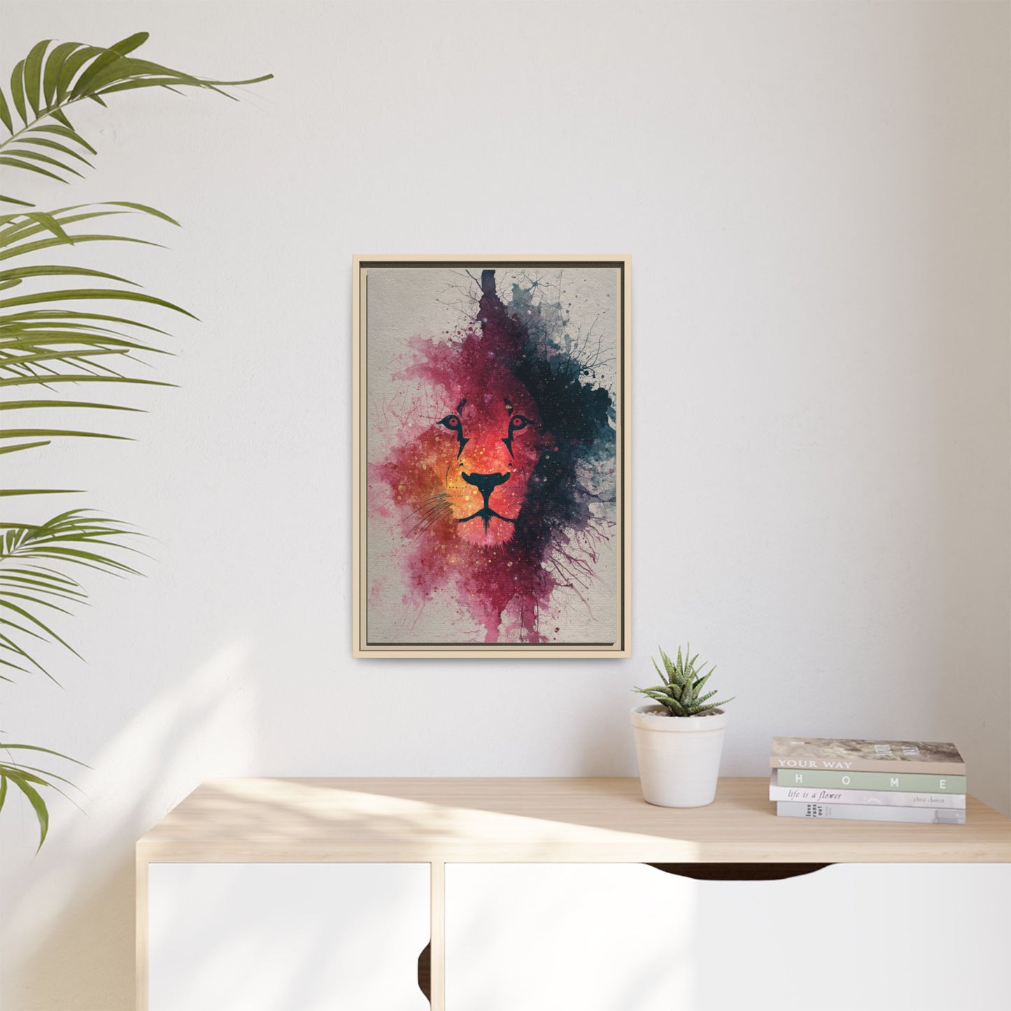 Majestic Lion Watercolor Art | Vibrant Animal Portrait