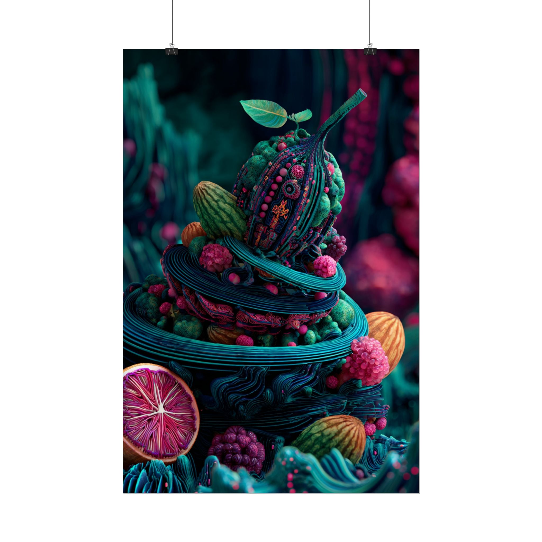 Surreal Fruit Fantasy Art - Vibrant Digital Design