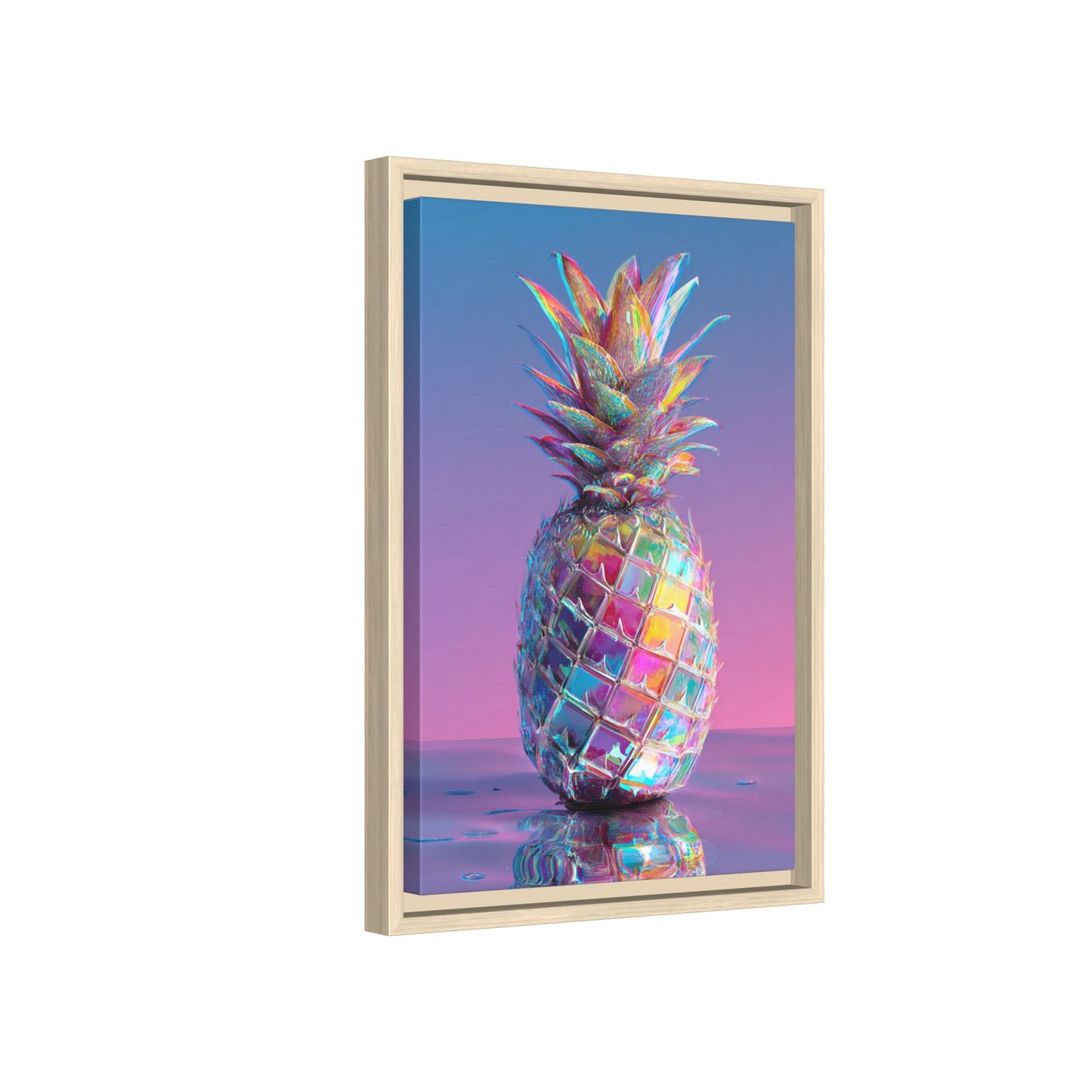 Colorful Pineapple Canvas Art | Abstract Tropical Design
