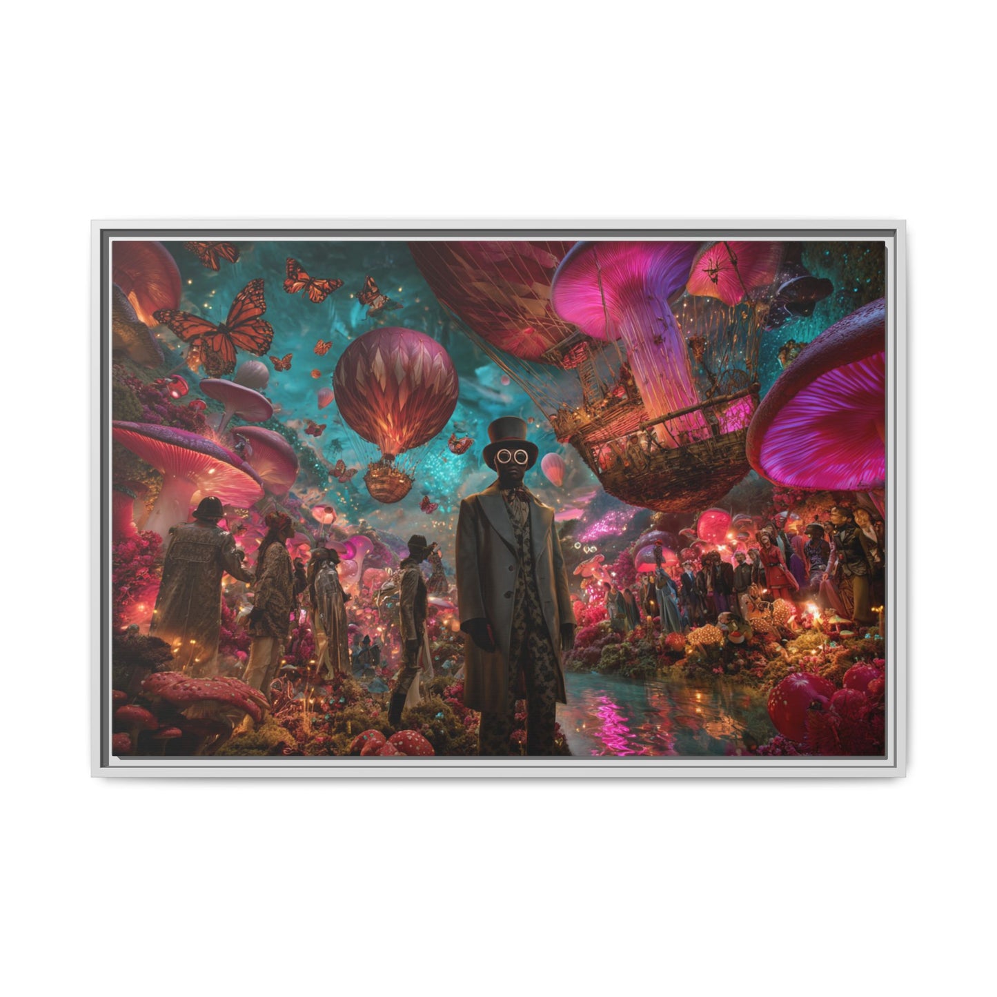 Whimsical Hot Air Balloon Fantasy Artwork | Surreal Landscape