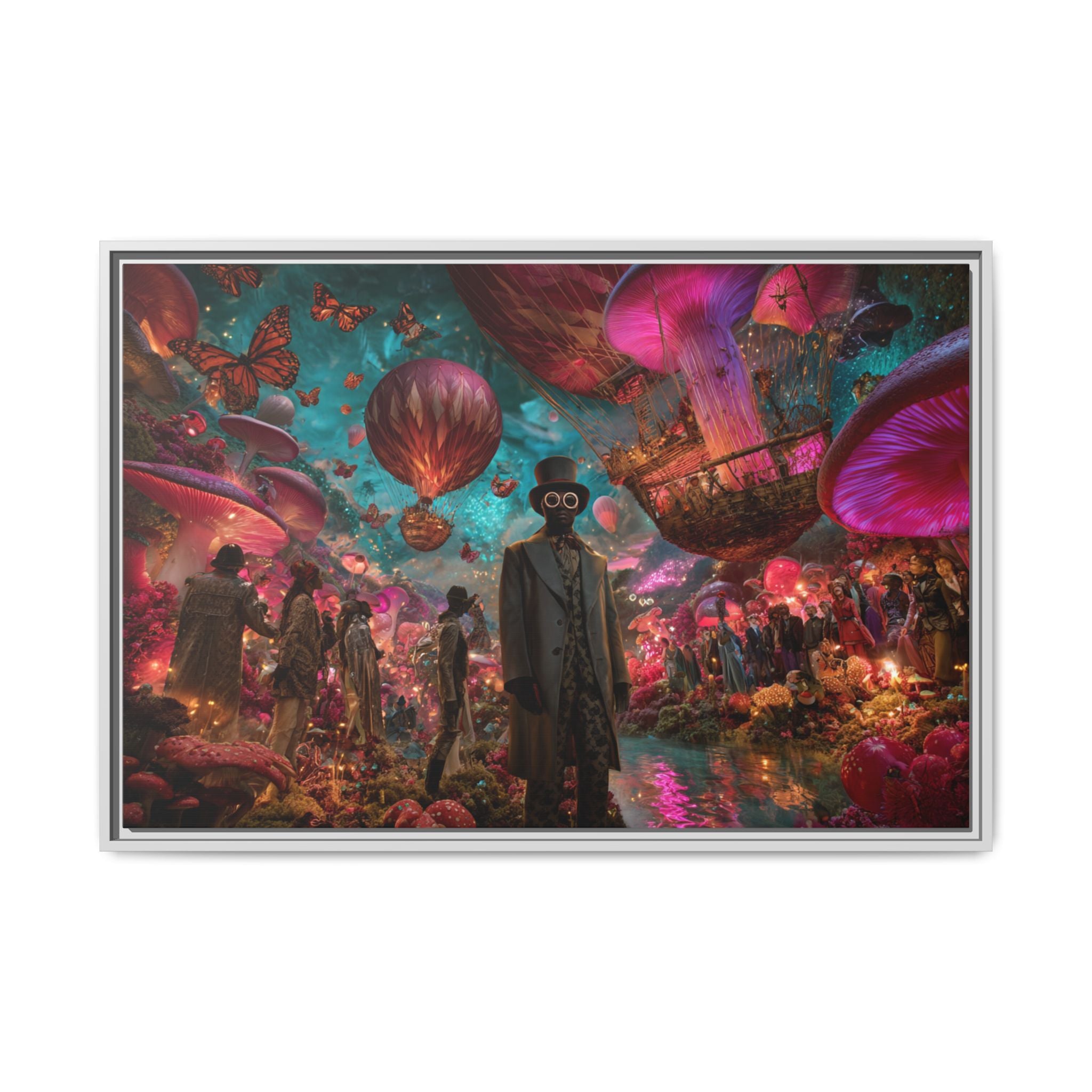 Whimsical Hot Air Balloon Fantasy Artwork | Surreal Landscape
