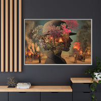 Whimsical Floral Silhouette Art Print | Living Room Décor