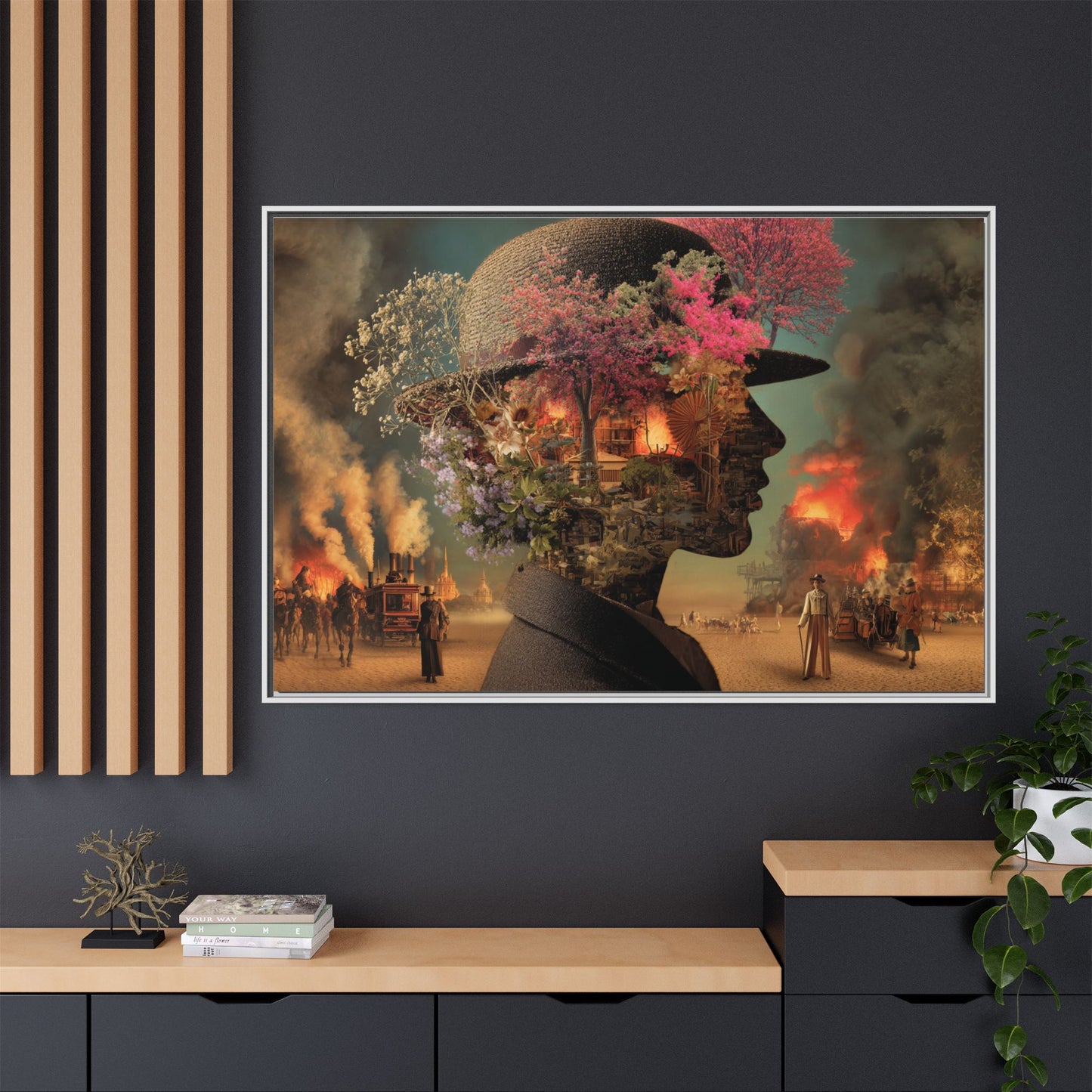 Surreal Botanical Portrait Art | Unique Digital Illustration