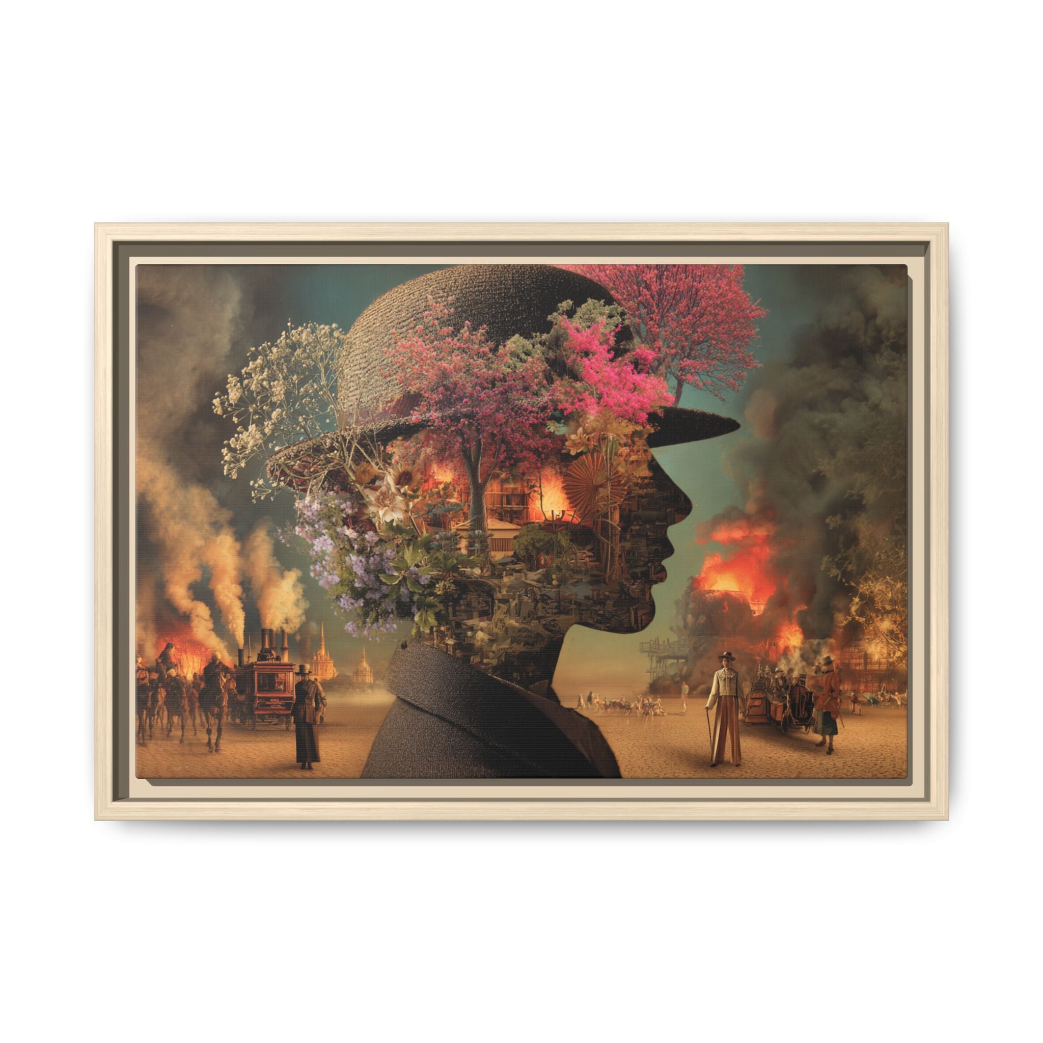 Whimsical Floral Silhouette Art Print | Living Room Décor