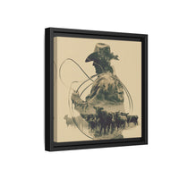 Lone Cowboy Silhouette Art - Vintage Western Charm