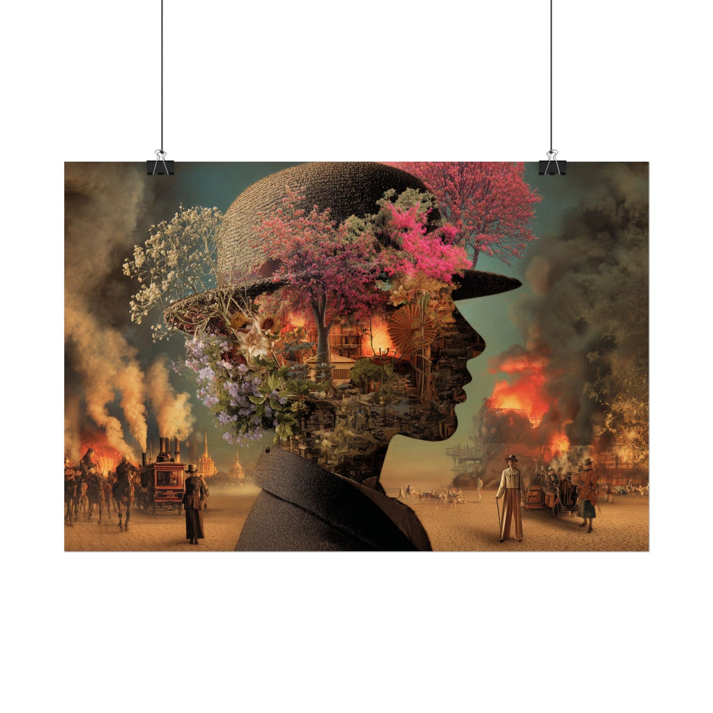 Surreal Botanical Portrait Art | Unique Digital Illustration
