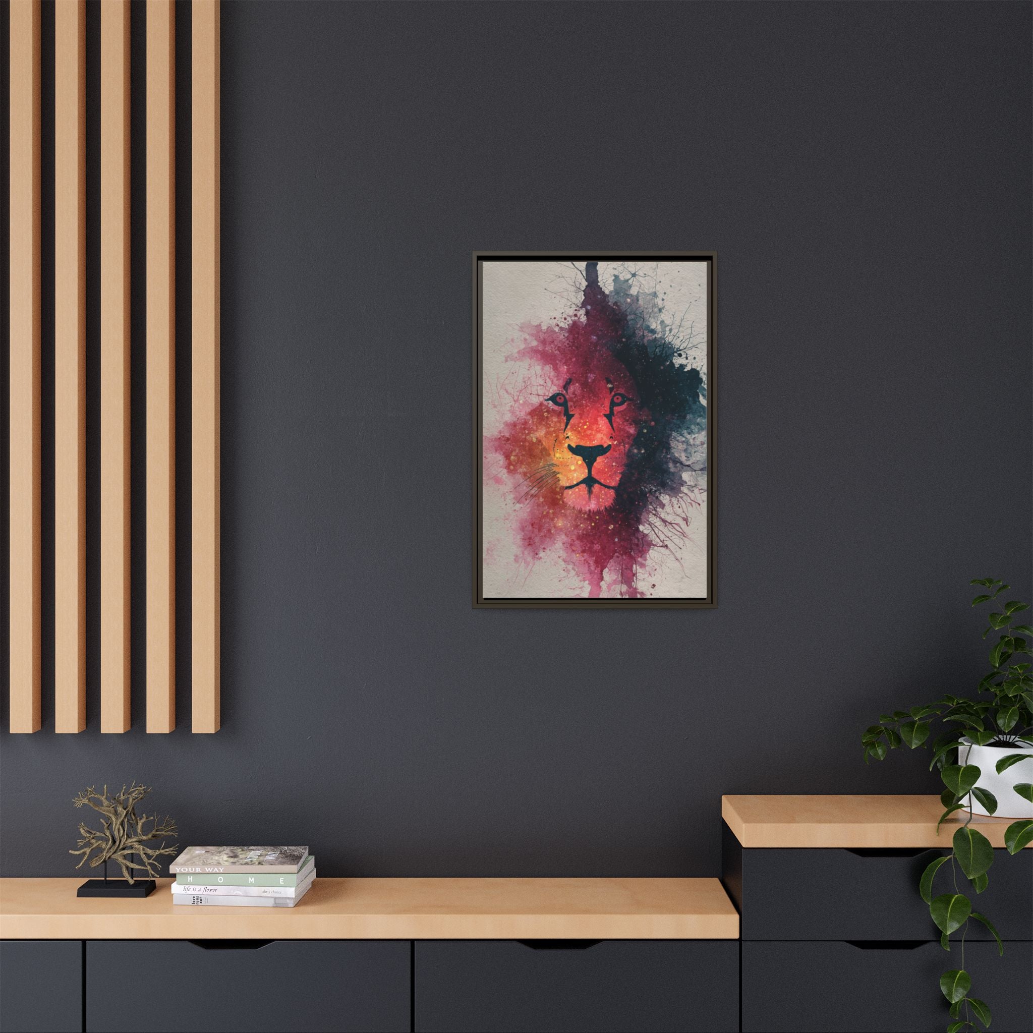 Majestic Lion Watercolor Art | Vibrant Animal Portrait