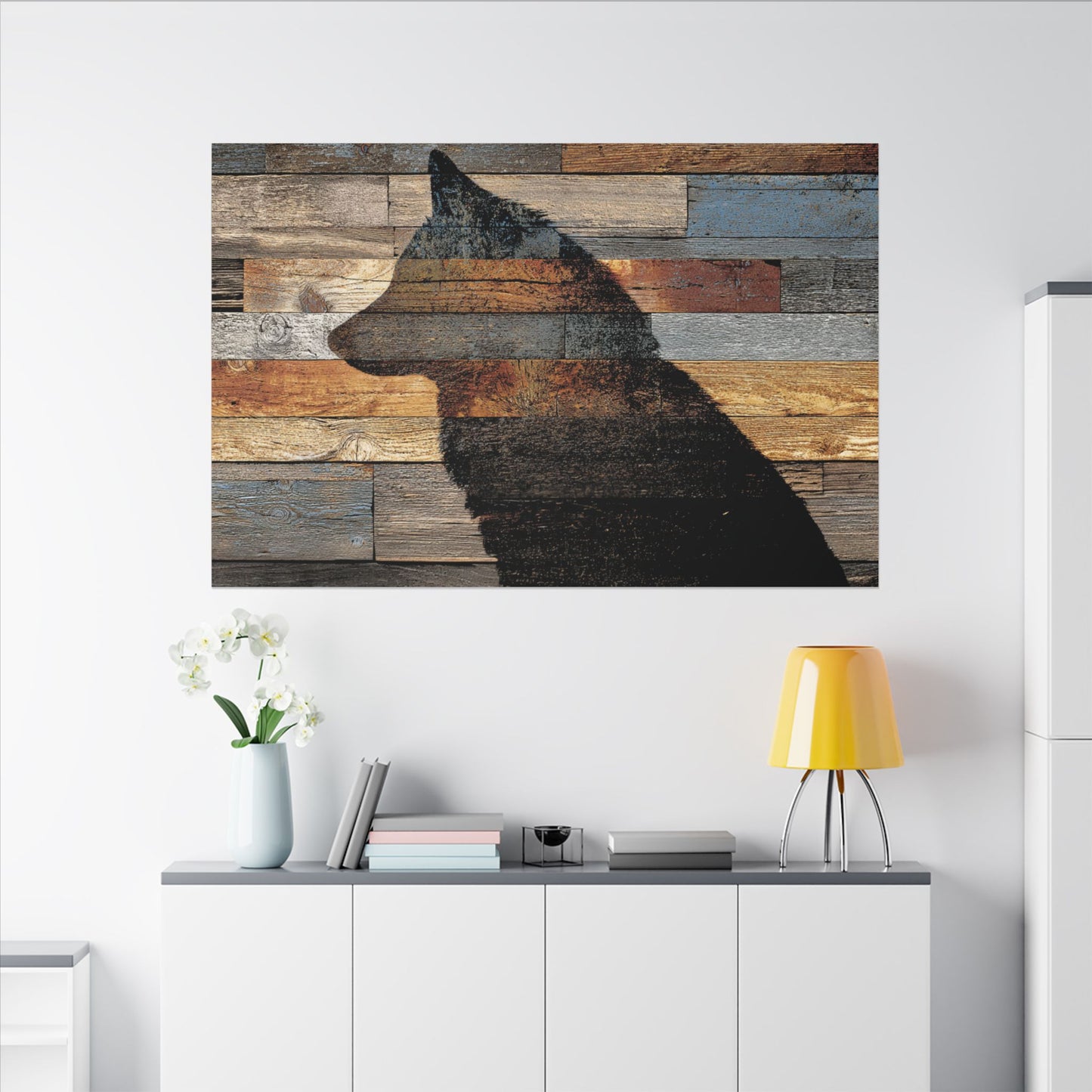 Rustic Wolf Silhouette Wall Art | Nature Inspired Decor