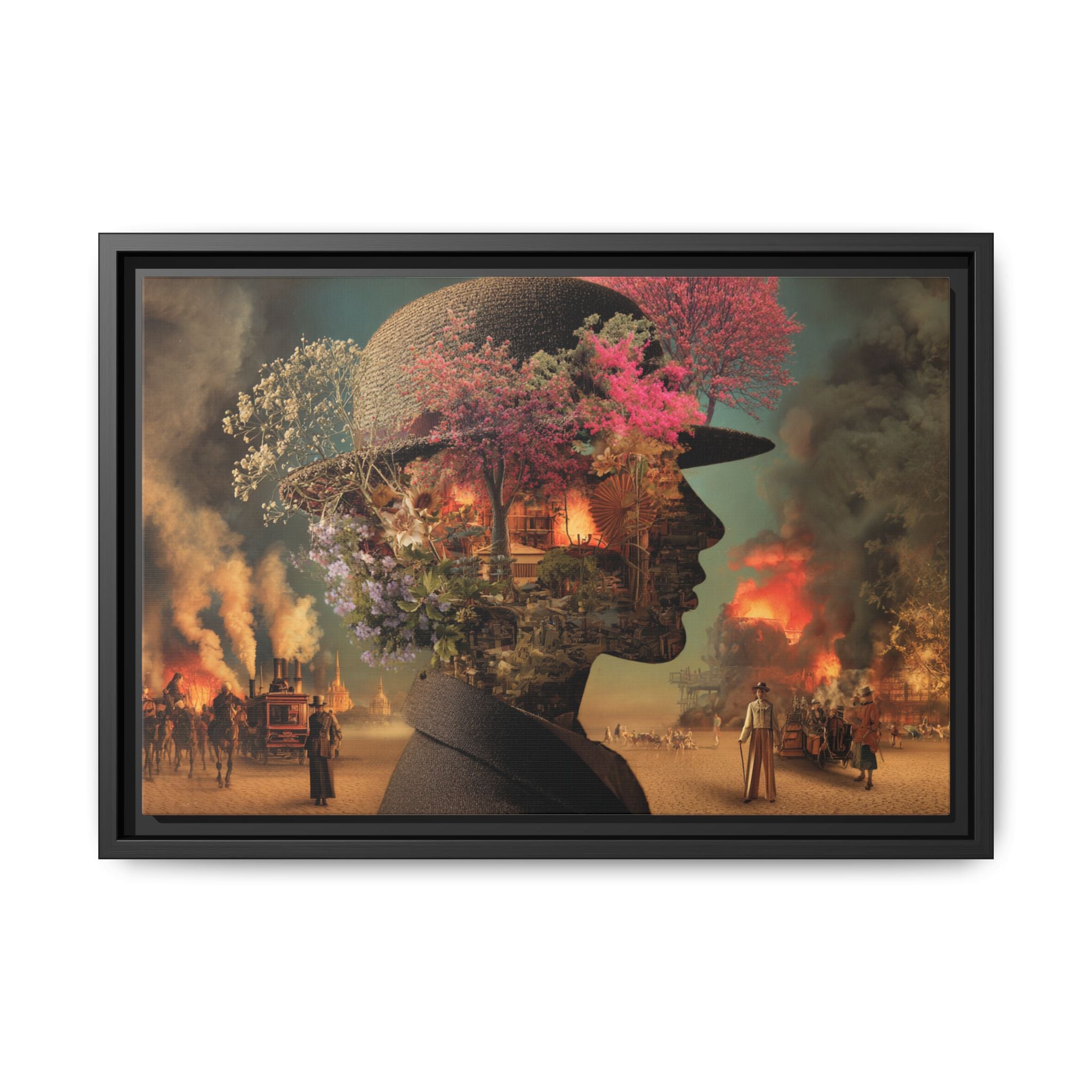 Whimsical Floral Silhouette Art Print | Living Room Décor