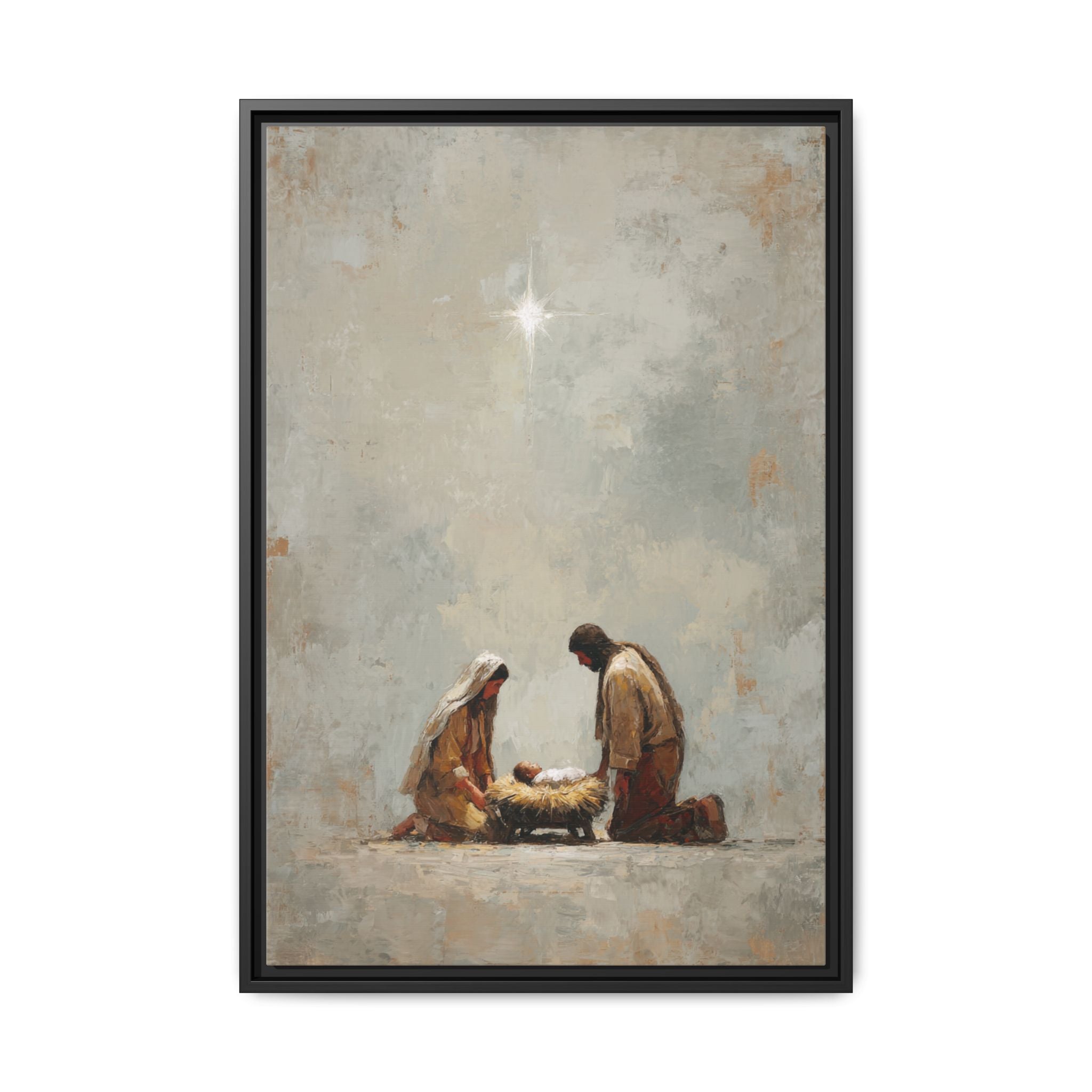 Nativity Scene Art Print - Warm Family Vibes