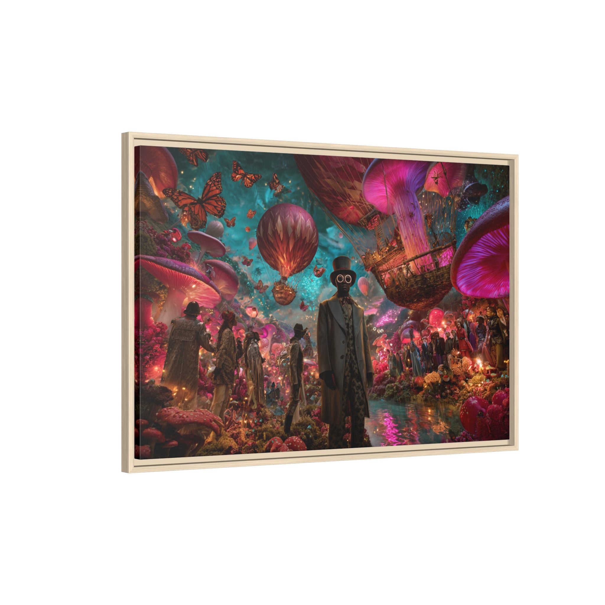 Whimsical Hot Air Balloon Fantasy Artwork | Surreal Landscape
